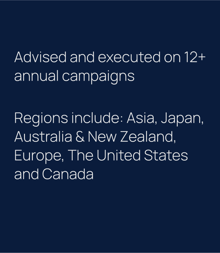 Regions for Extel / Institutional Investor campaigns include: Asia, Japan, Australia & New Zealand, Europe, The United States and Canada